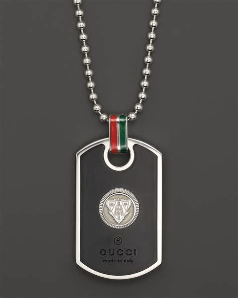 gucci enamel dog tag necklace|gucci dog tags for men.